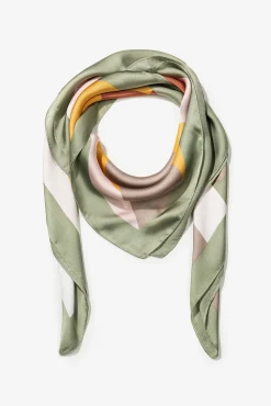 Vilanova Panuelo Satinado Estampado Verde Clearance