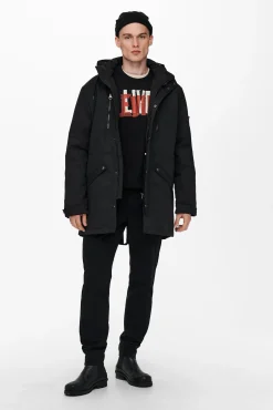 Only & Sons Parka Negro Sale