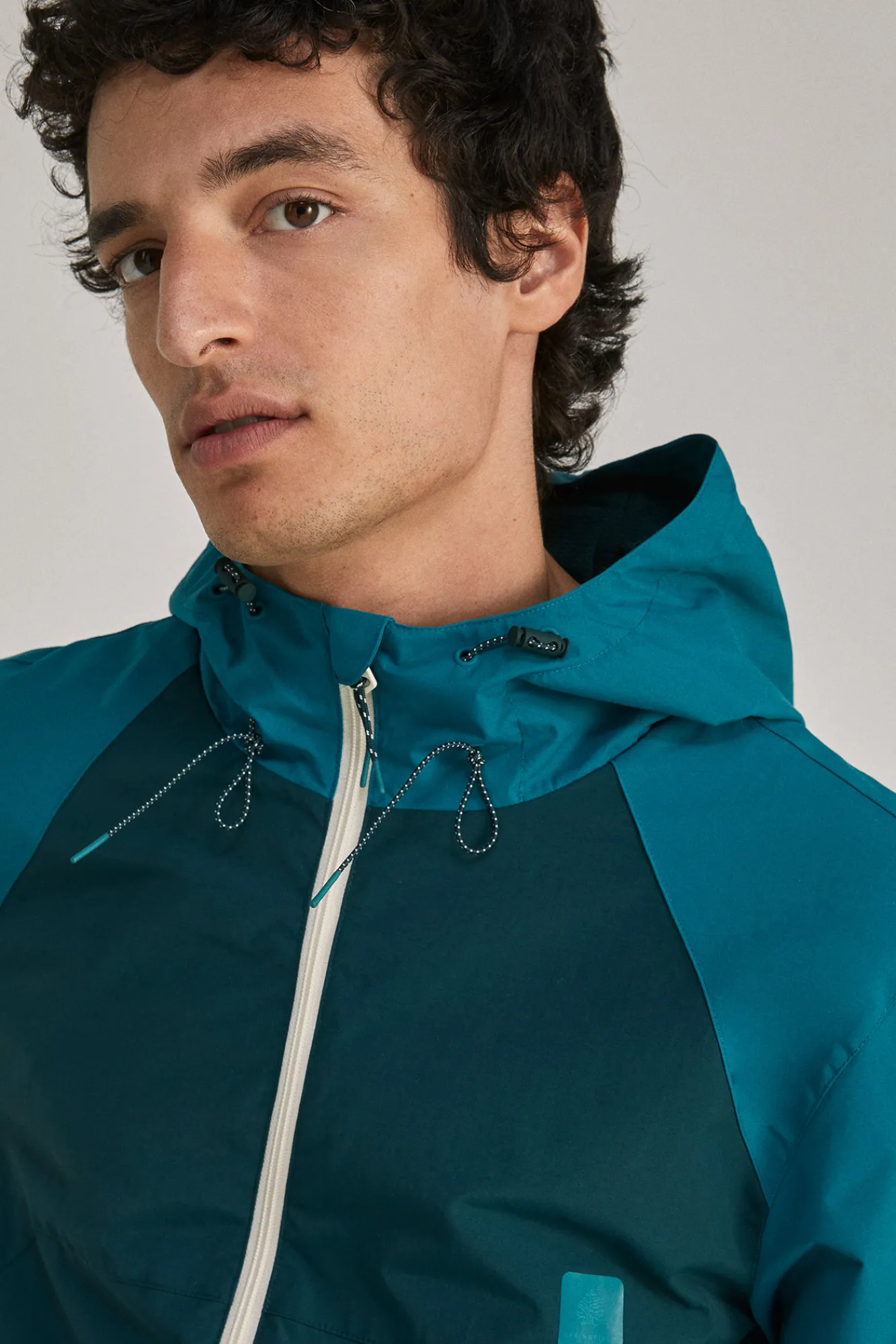 * Parka Bloques Color Azul Hot