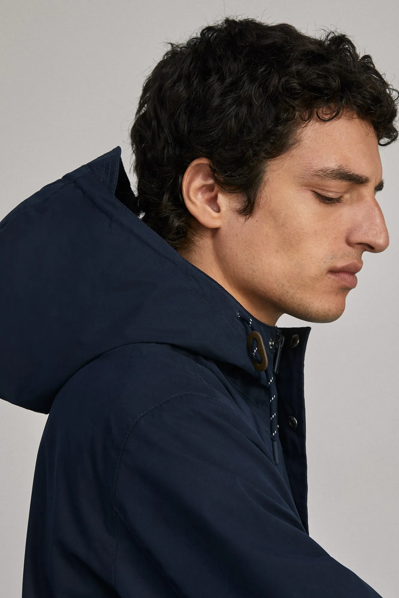 * Parka Capucha Navy Hot