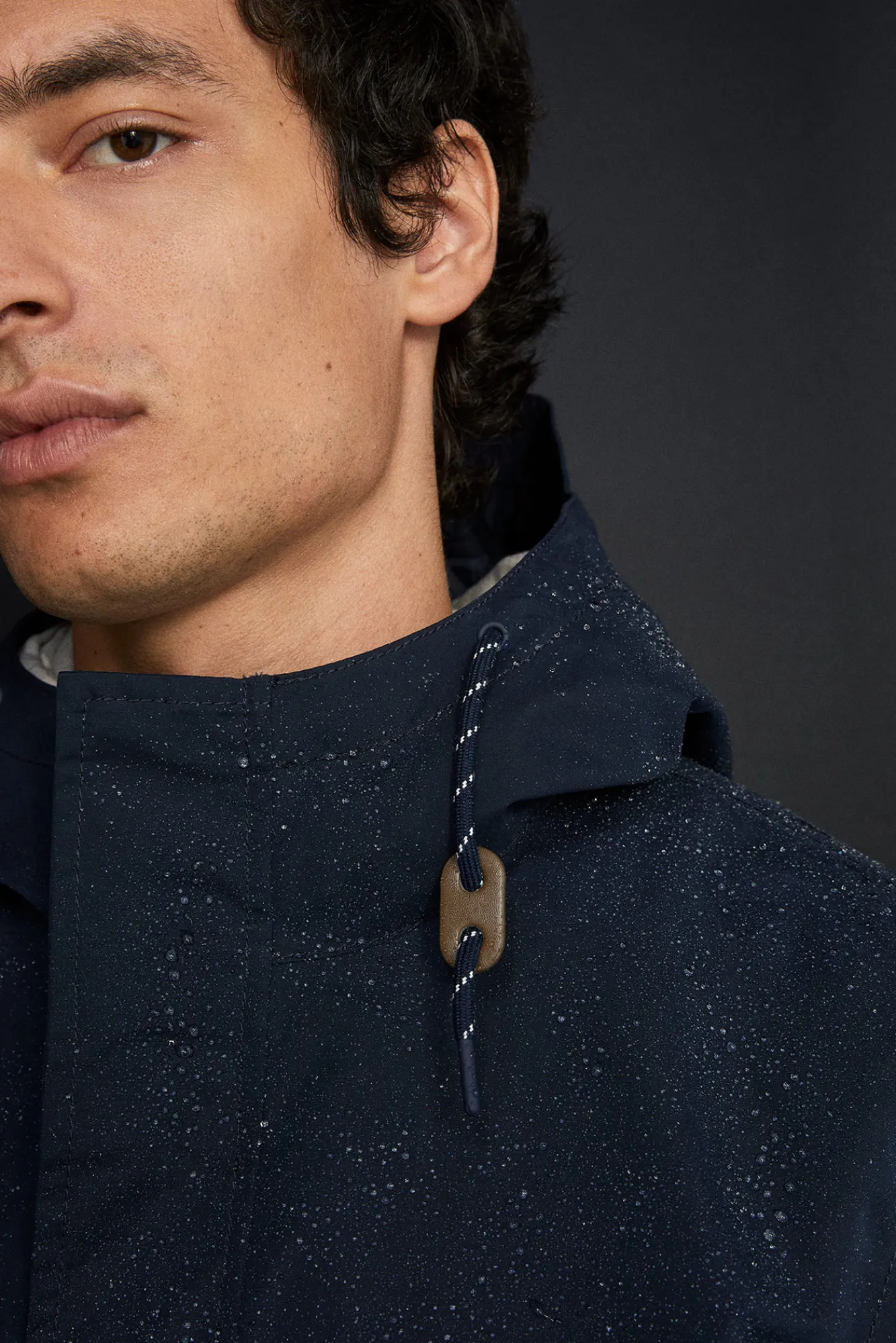 * Parka Capucha Navy Hot