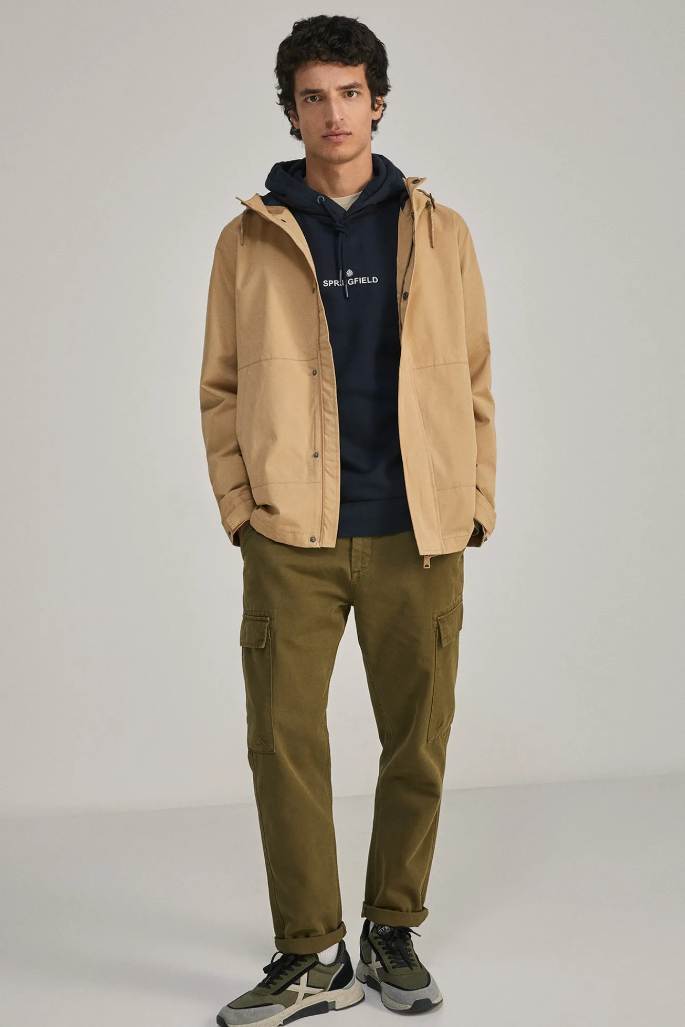 * Parka Capucha Beige Medio Clearance