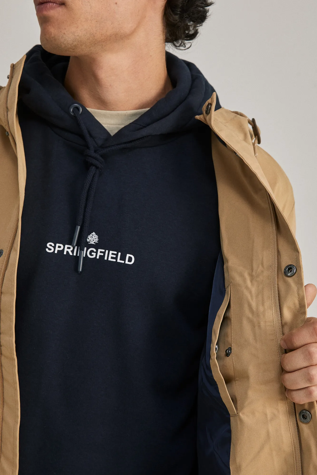 * Parka Capucha Beige Medio Clearance
