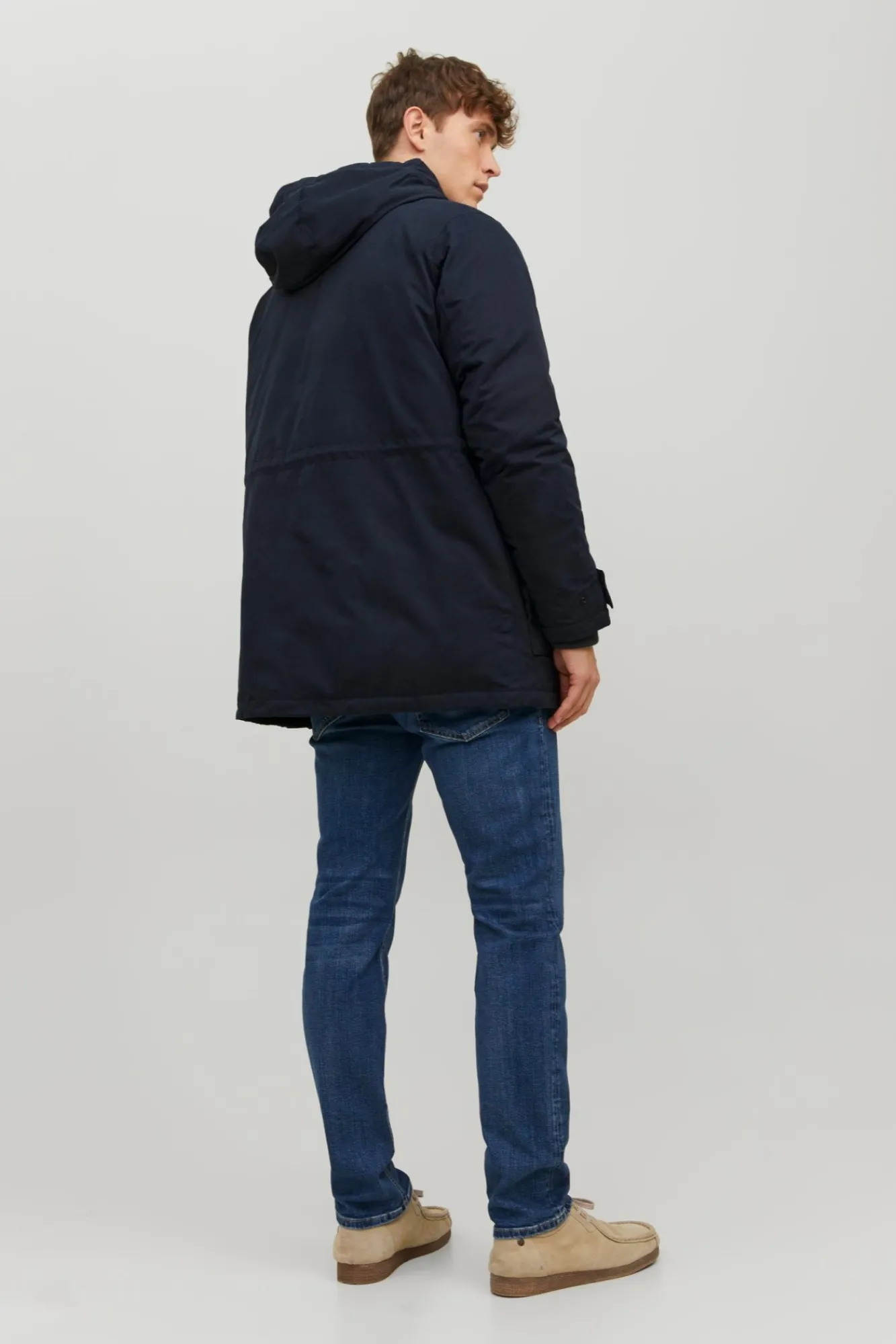 Jack & Jones Parka Con Capucha Navy Discount