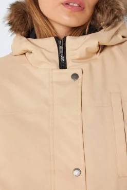 Noisy May Parka Con Capucha Marron Medio Outlet