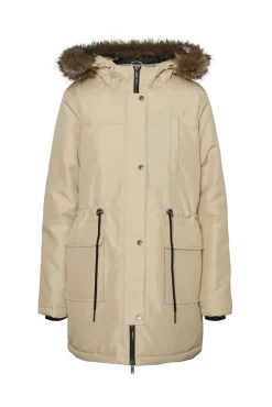 Noisy May Parka Con Capucha Marron Medio Outlet