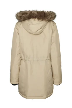 Noisy May Parka Con Capucha Marron Medio Outlet
