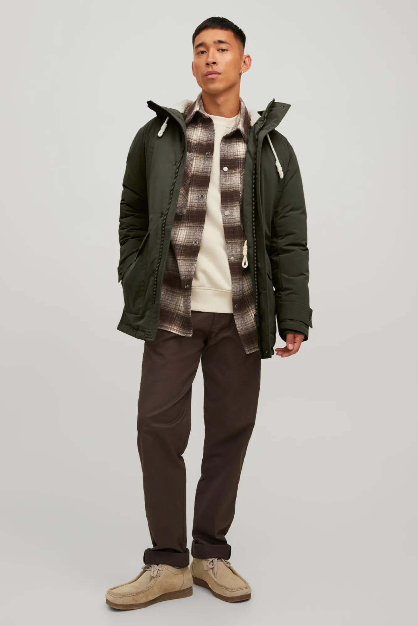 Jack & Jones Parka Con Capucha Verde Outlet