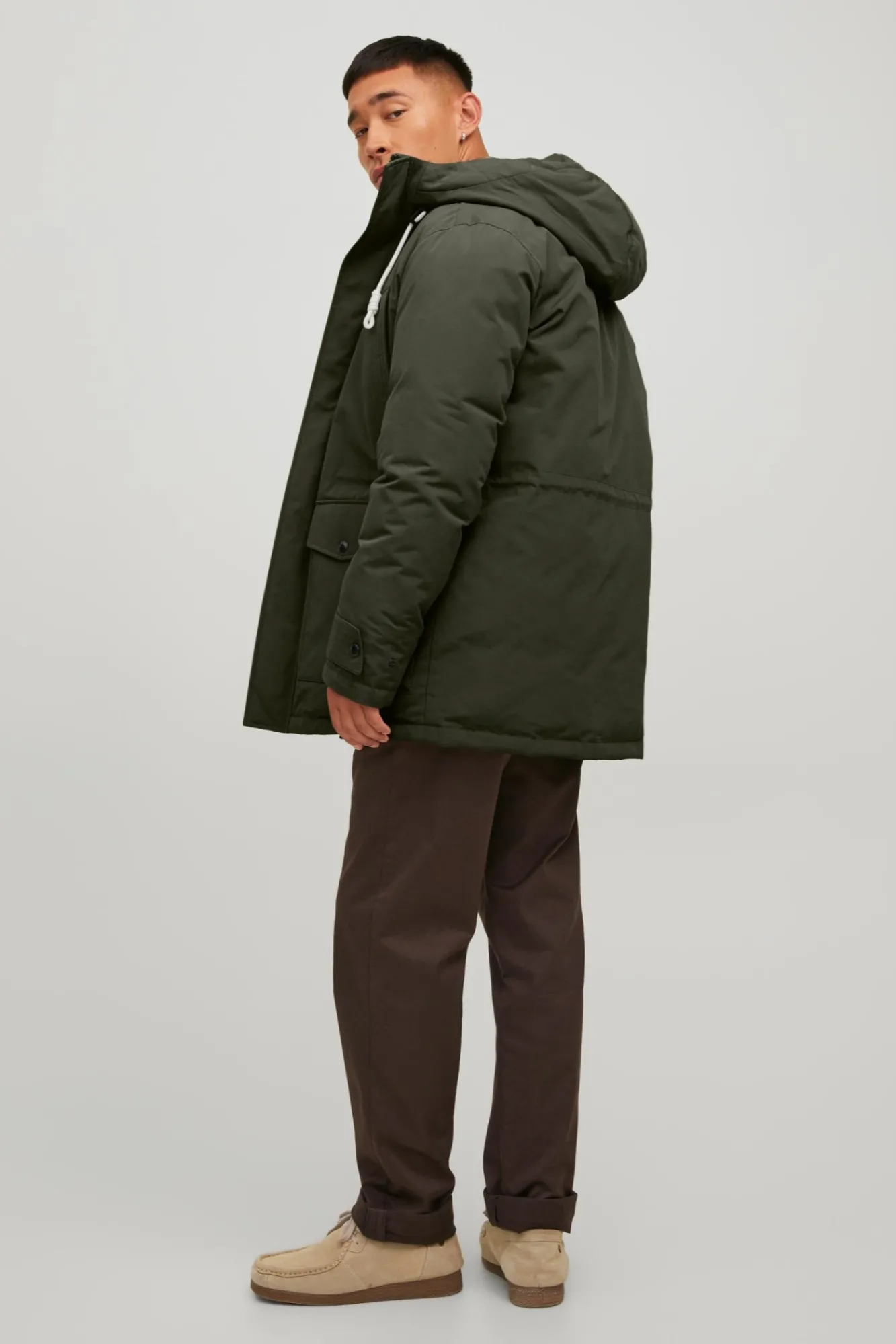 Jack & Jones Parka Con Capucha Verde Outlet