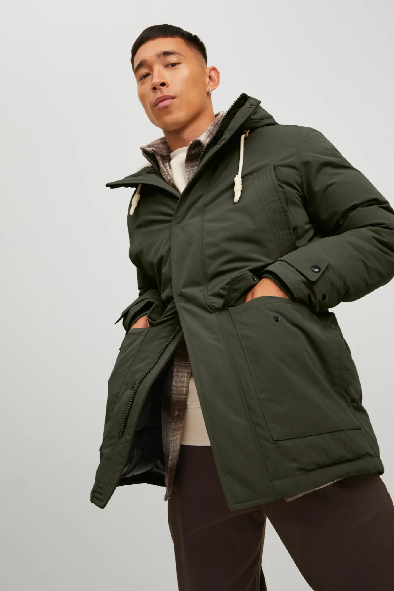 Jack & Jones Parka Con Capucha Verde Outlet