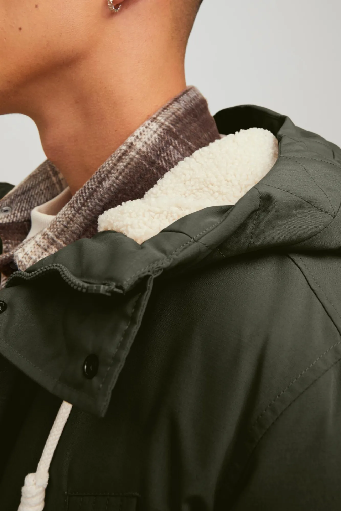 Jack & Jones Parka Con Capucha Verde Outlet