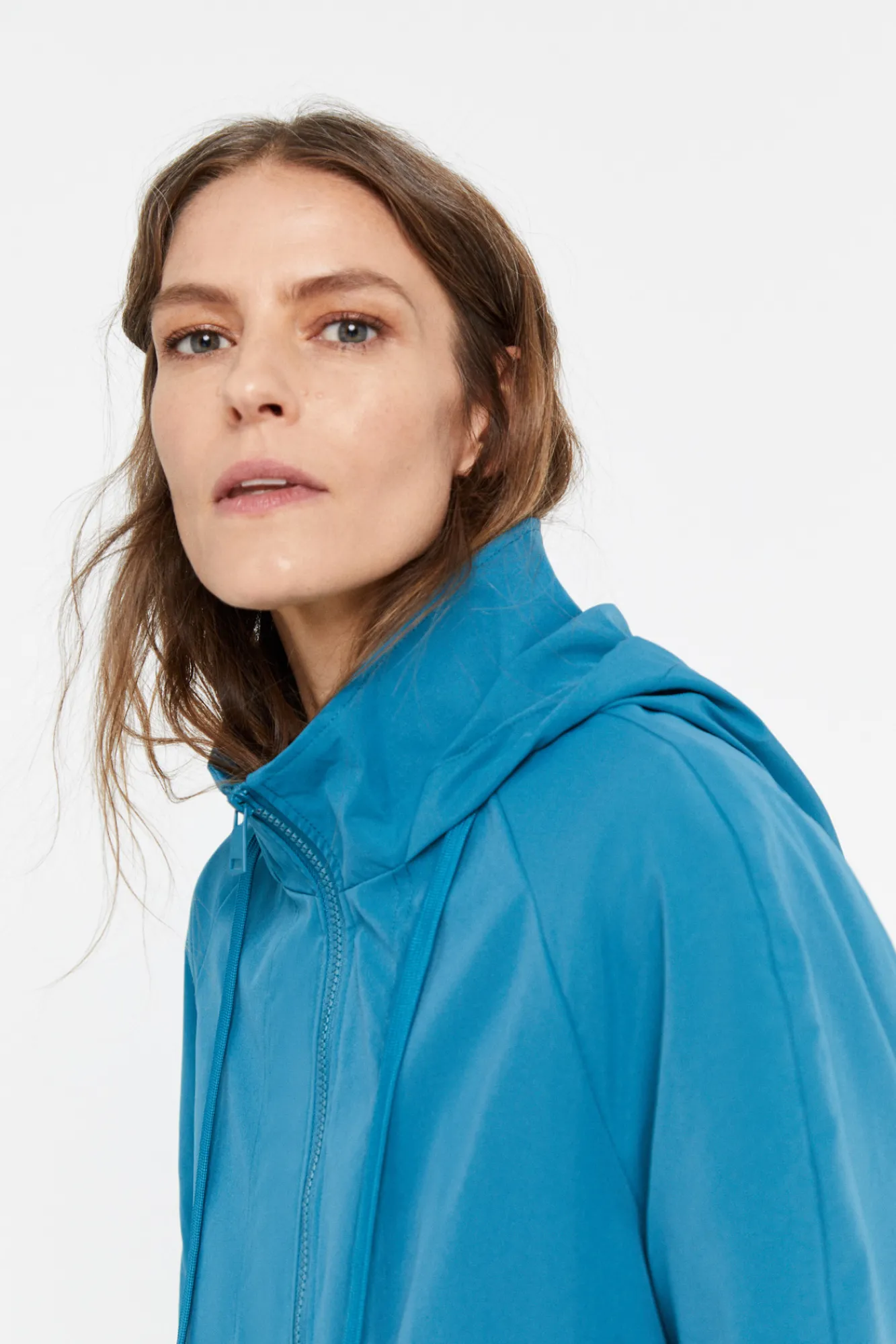 Cortefiel Parka Corta Waterrepelent Turquesa Online