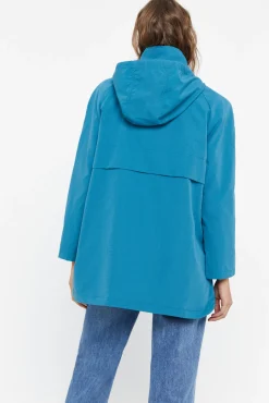 Cortefiel Parka Corta Waterrepelent Turquesa Online