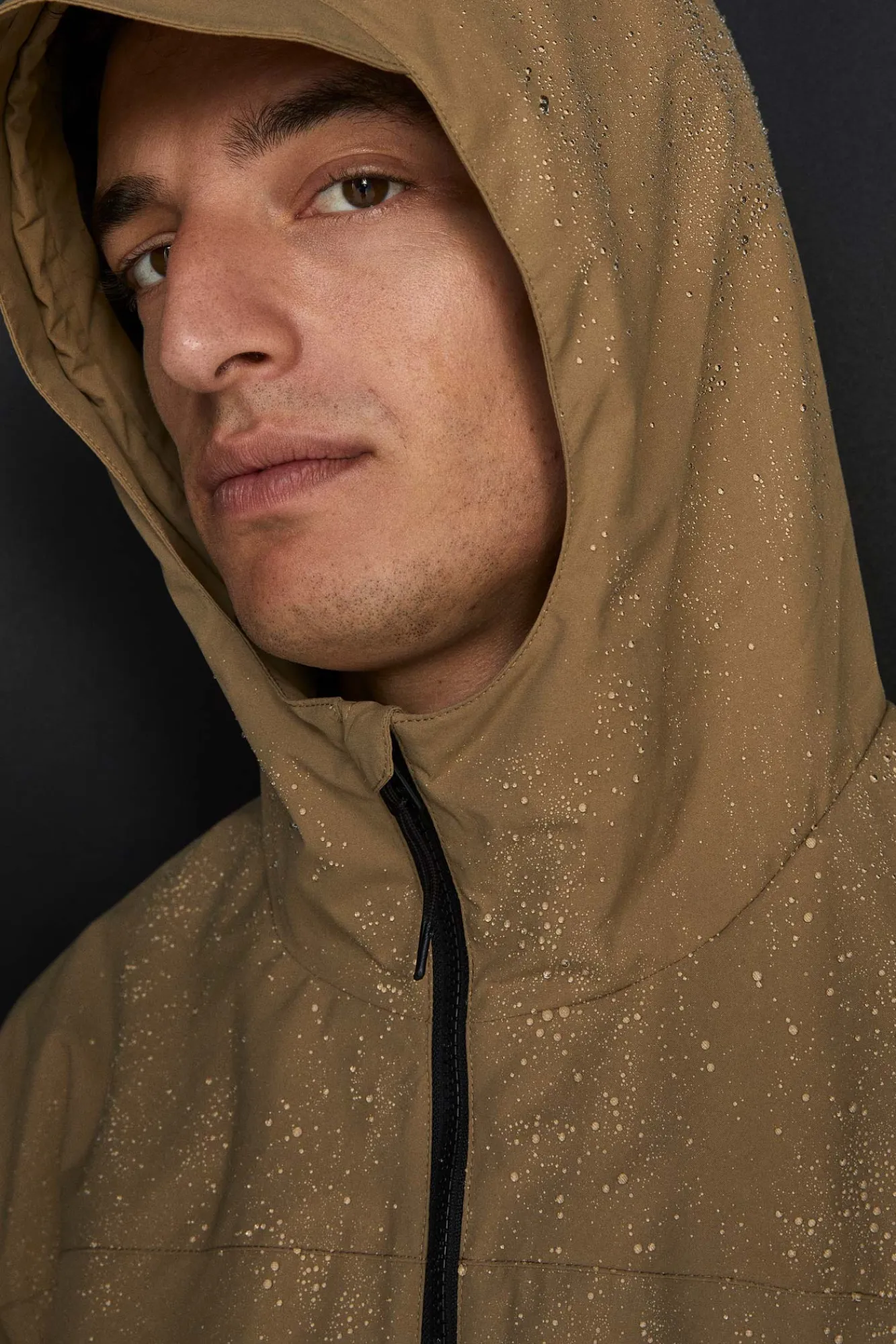 * Parka Tecnica Capucha Beige Online