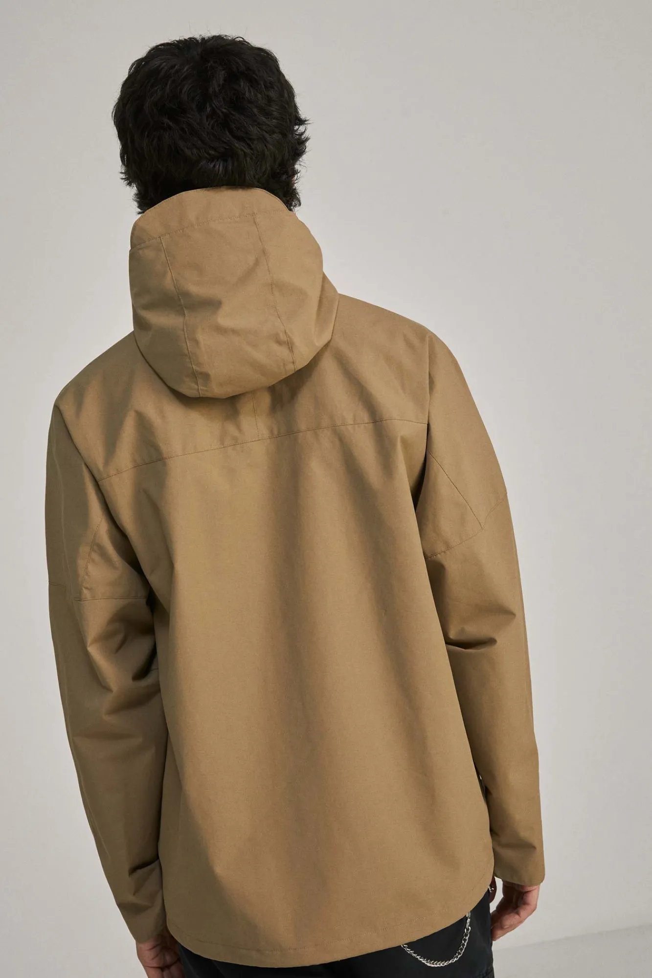 * Parka Tecnica Capucha Beige Online