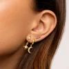 Singularu Pendiente Suelto Triple Spark Lavande Oro Amarillo Clearance