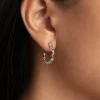 Singularu Pendientes Aro Estellar Colors Plata Gris Outlet