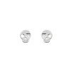 Singularu Pendientes Calavera Plata Gris New