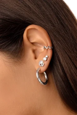 Singularu Pendientes Calavera Plata Gris New