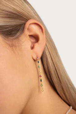 Singularu Pendientes Cascade Colors Oro Amarillo Outlet