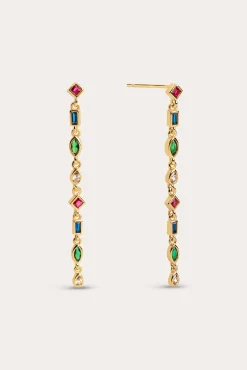 Singularu Pendientes Cascade Colors Oro Amarillo Outlet