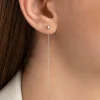 Singularu Pendientes Falling Stick Spark Plata Gris Sale