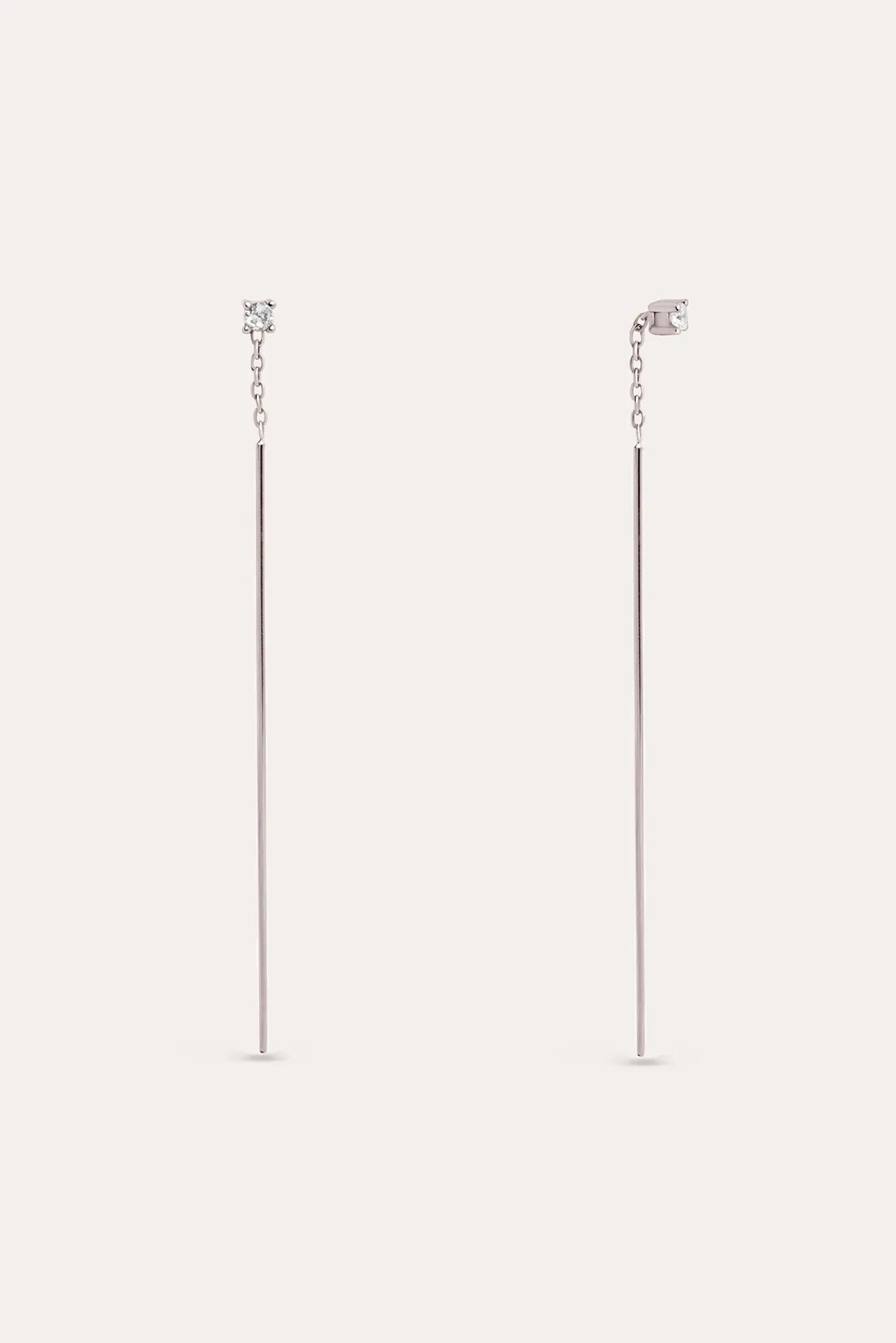 Singularu Pendientes Falling Stick Spark Plata Gris Sale