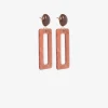 Vilanova Pendientes Largos Con Detalles De Colores Nude New