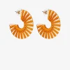 Vilanova Pendientes Largos Con Textil Amarillo Online