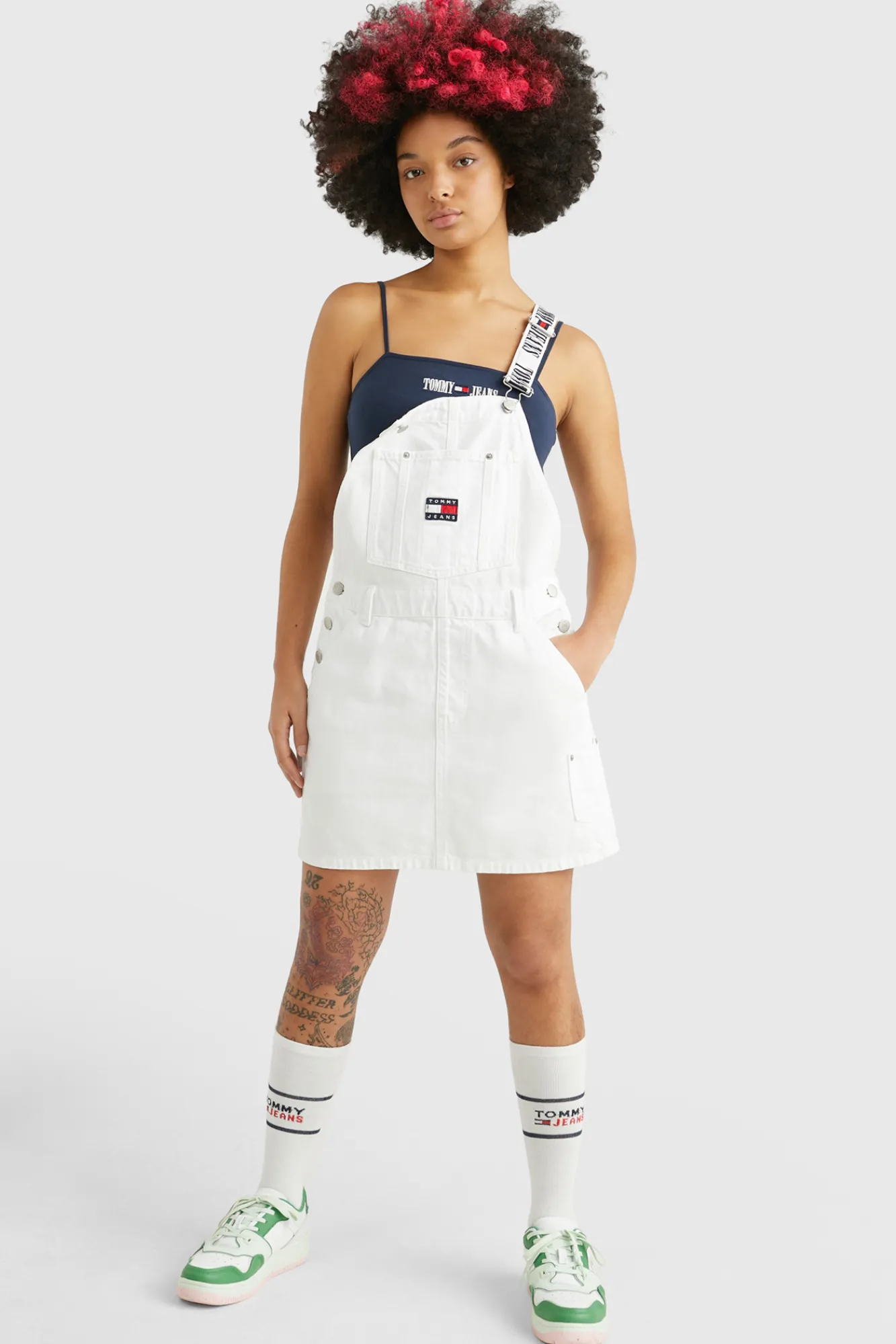 Tommy Jeans Pichi Denim Mini . Blanco Discount