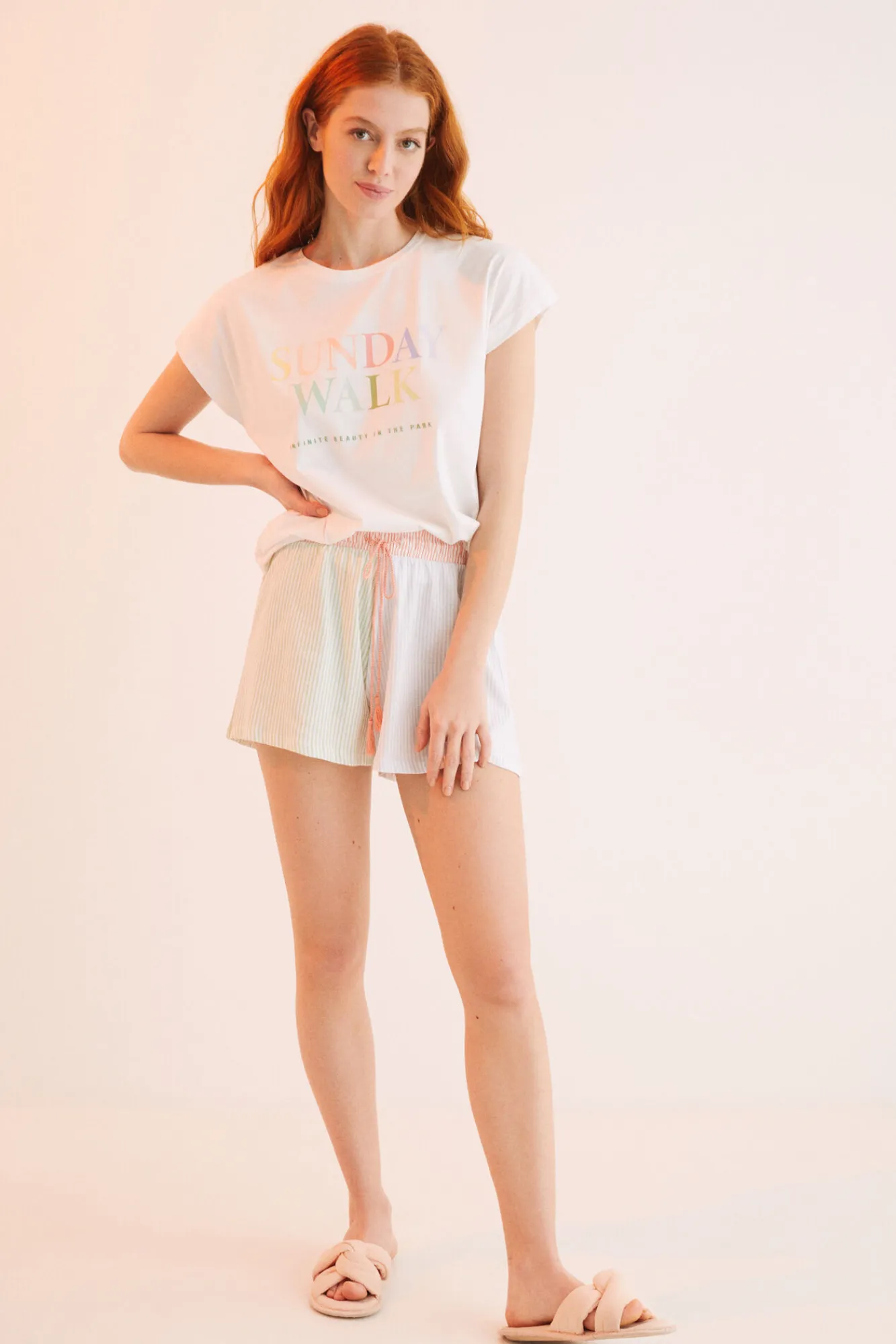 Women'secret Pijama Corto 100% Algodon Multicolor Beige Sale