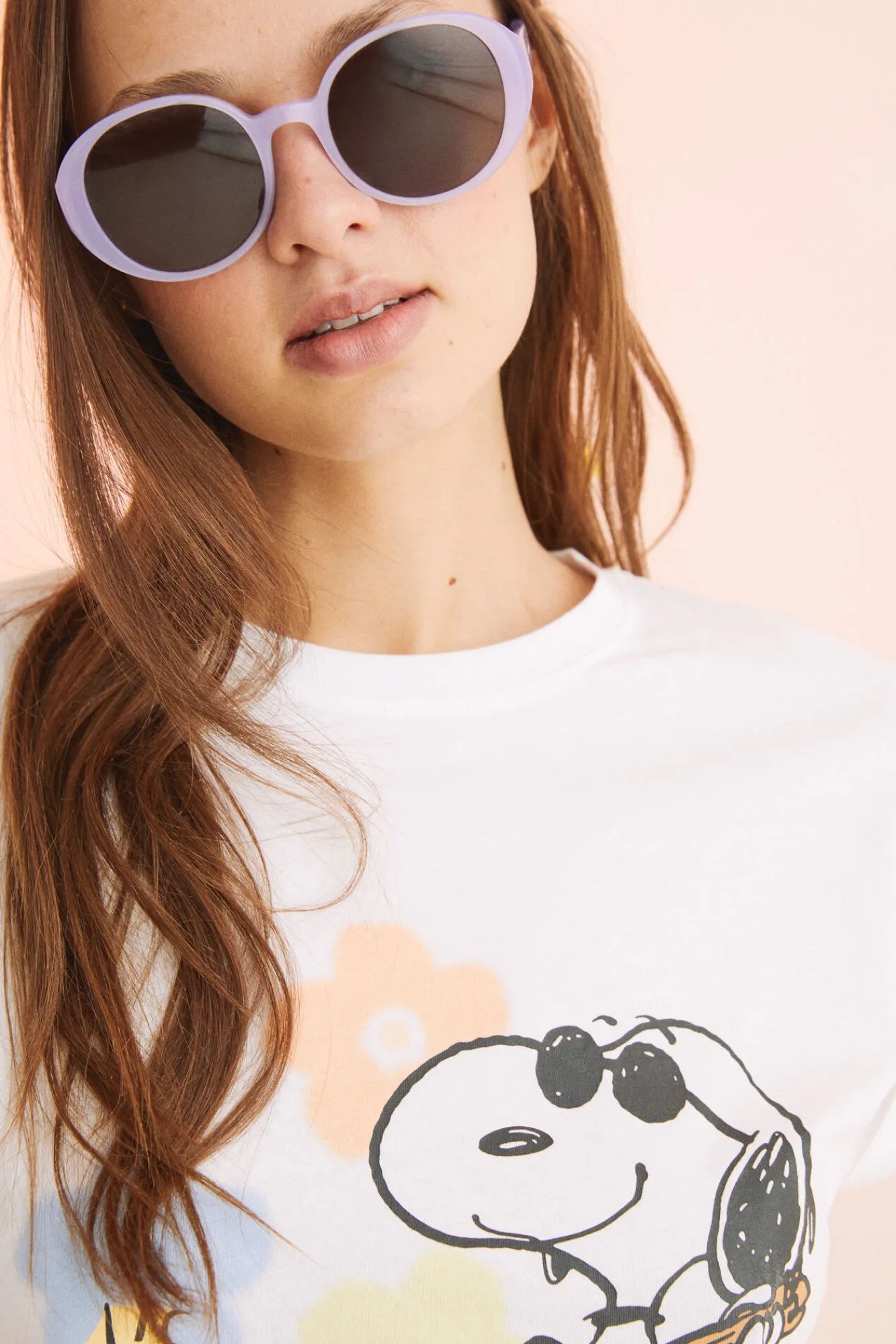 Women'secret Pijama Corto 100% Algodon Snoopy Hippie Beige Clearance