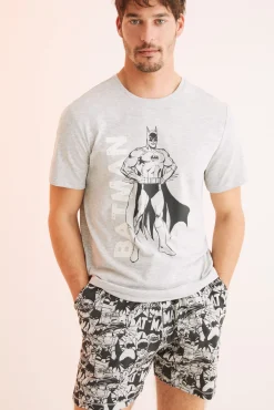 Women'secret Pijama Corto Hombre 100% Algodon Batman Gris Online