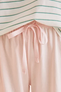 Women'secret Pijama Corto Rayas Mafalda Rosa Blanco