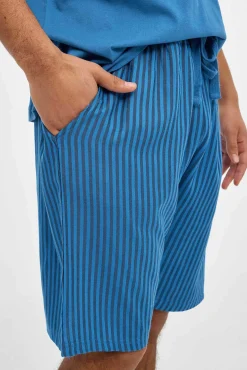 Inside Pijama De Hombre Pantalon Rayas Azul Medio New