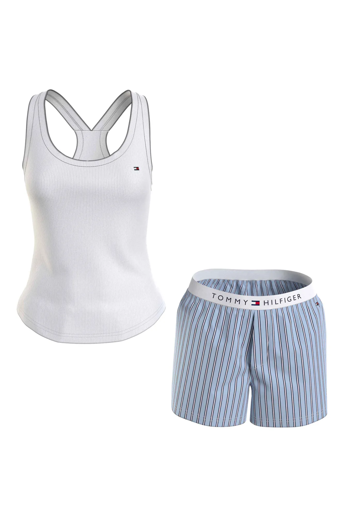 * Pijama De Short Y Camiseta Sin Mangas Estampado Outlet