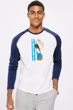 * Pijama Largo Popeye™ Gris Medio Discount