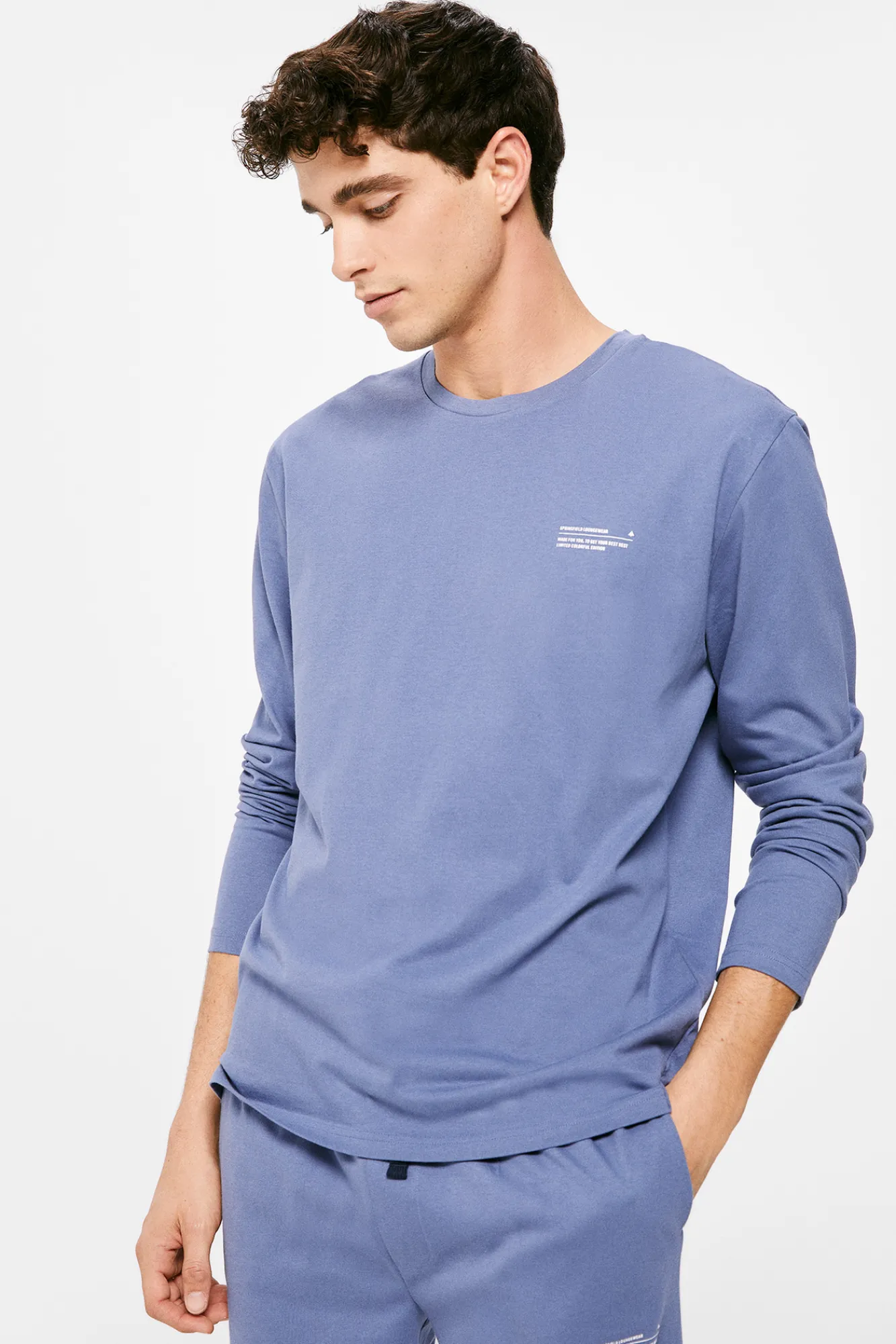 * Pijama Monocolor Extra Comfort Azul Medio Best