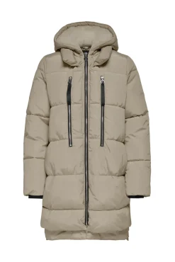 Only Plumifero Largo Capucha Beige Clearance