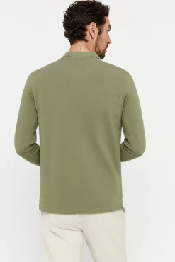 Cortefiel Polo Basico Manga Larga Kaki Online