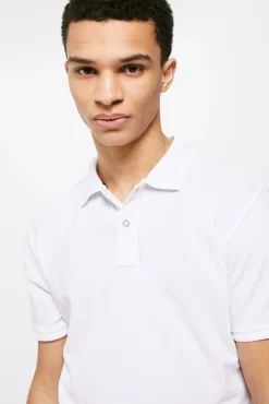 * Polo Basico Pique Slim Blanco Discount