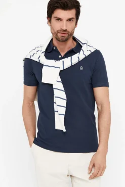 Cortefiel Polo Basico Pique Slim Azul Oscuro Best