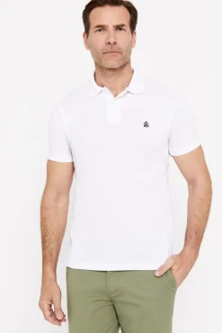 Cortefiel Polo Basico Pique Slim Blanco