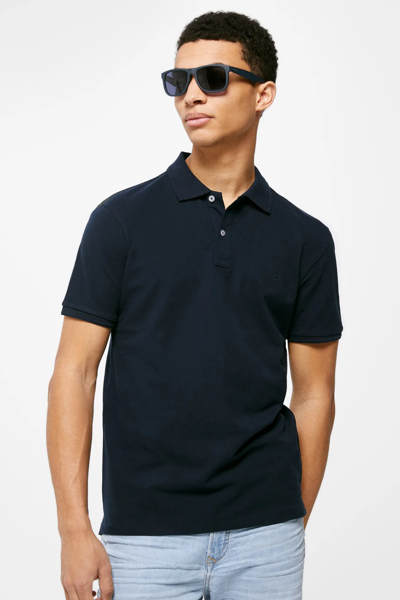 * Polo Basico Pique Slim Navy Hot