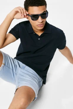 * Polo Basico Pique Slim Navy Hot