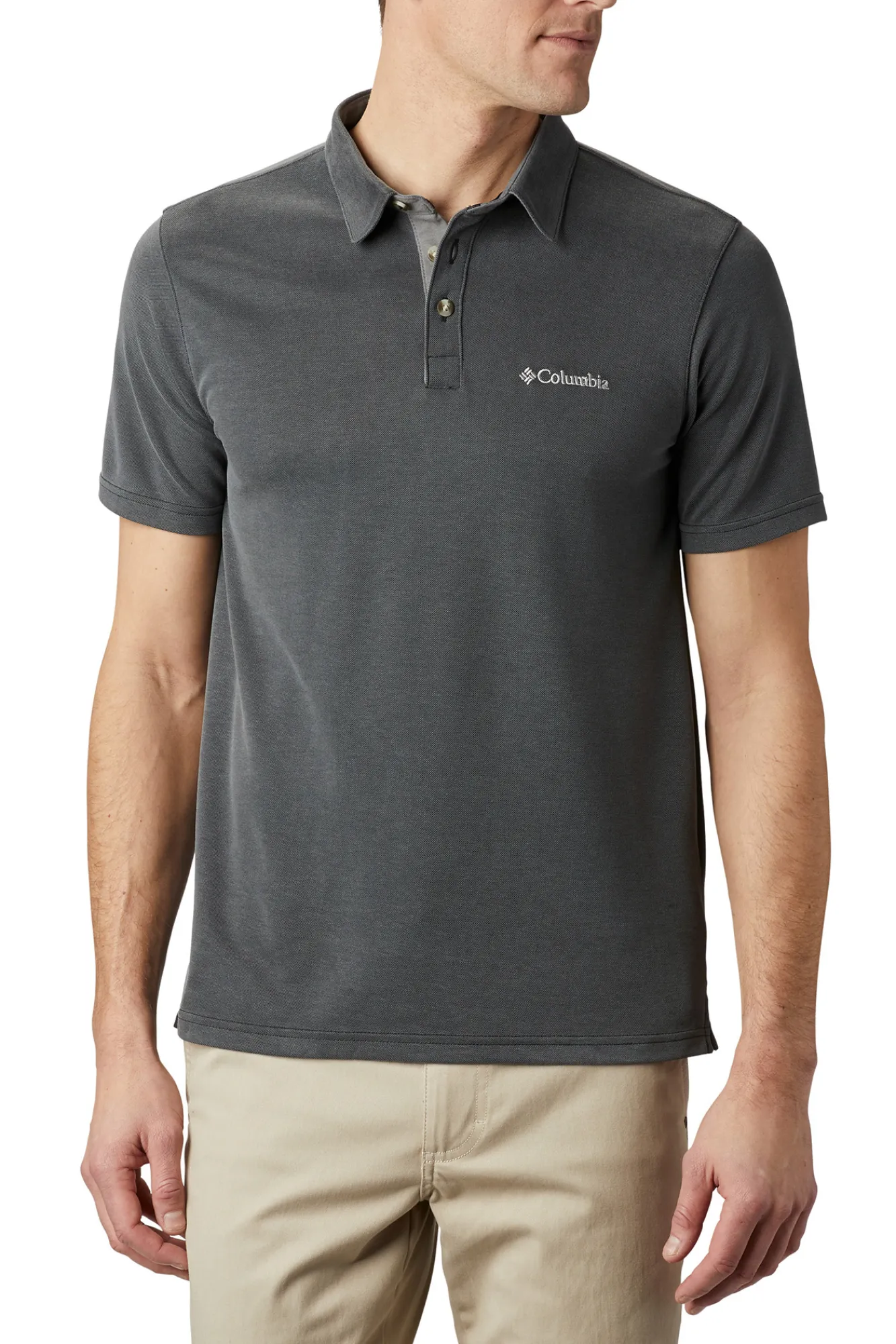 Columbia Polo Para Hombre Nelson Point™ Negro Clearance