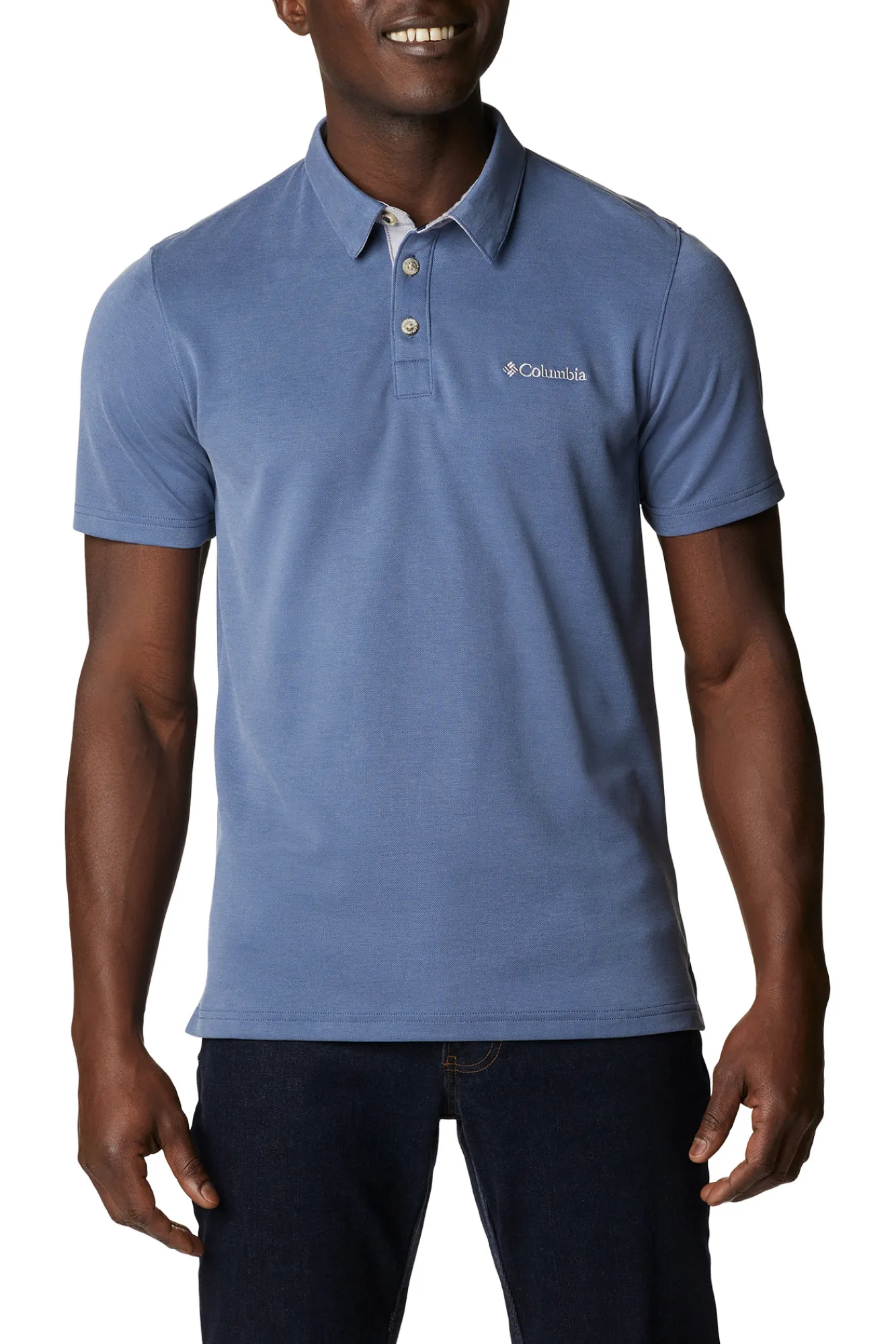 Columbia Polo Para Hombre Nelson Point™ Azul Best