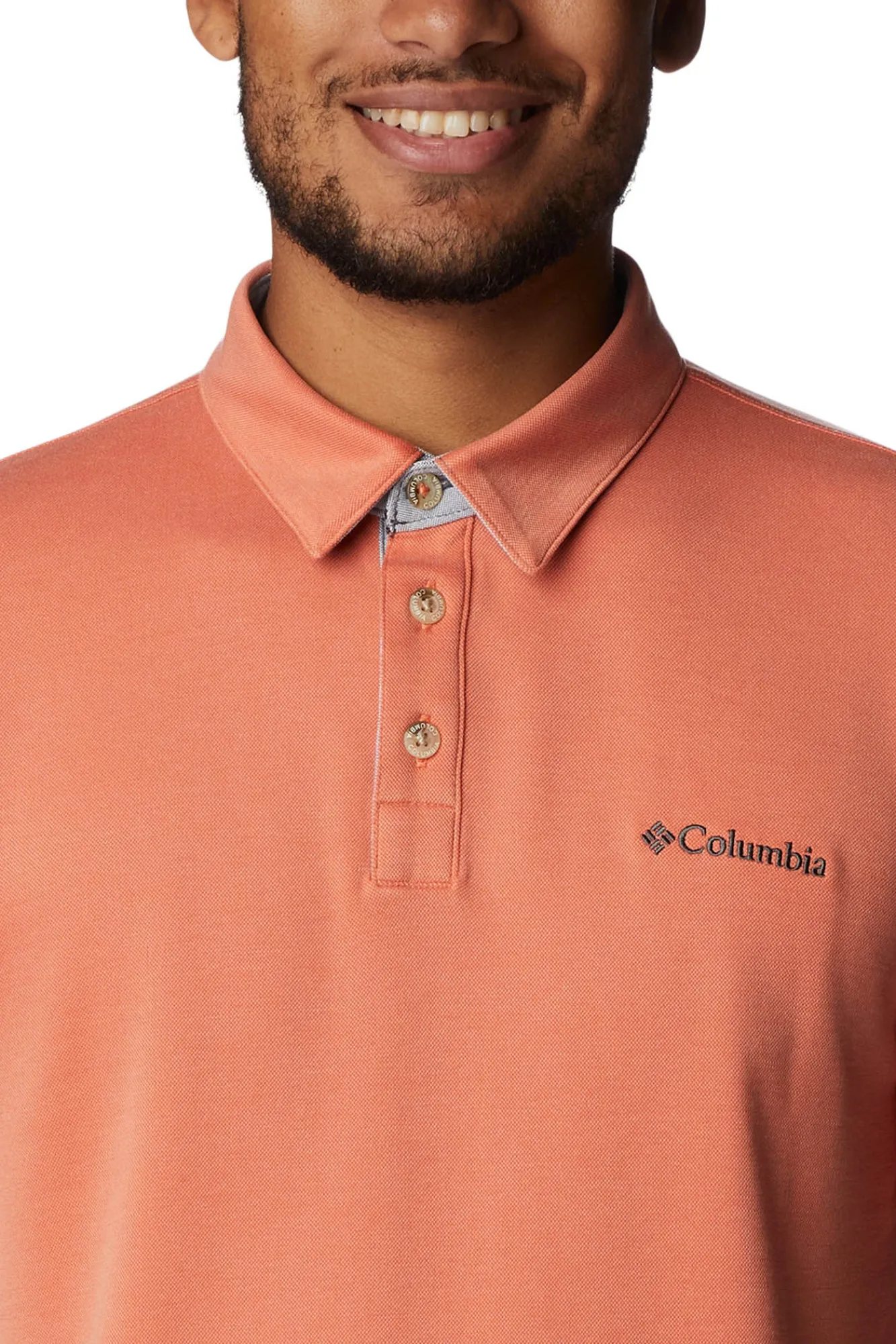 Columbia Polo Para Hombre Nelson Point™ Naranja