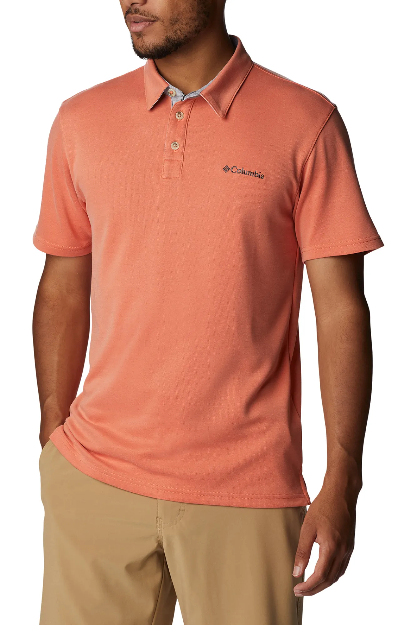 Columbia Polo Para Hombre Nelson Point™ Naranja