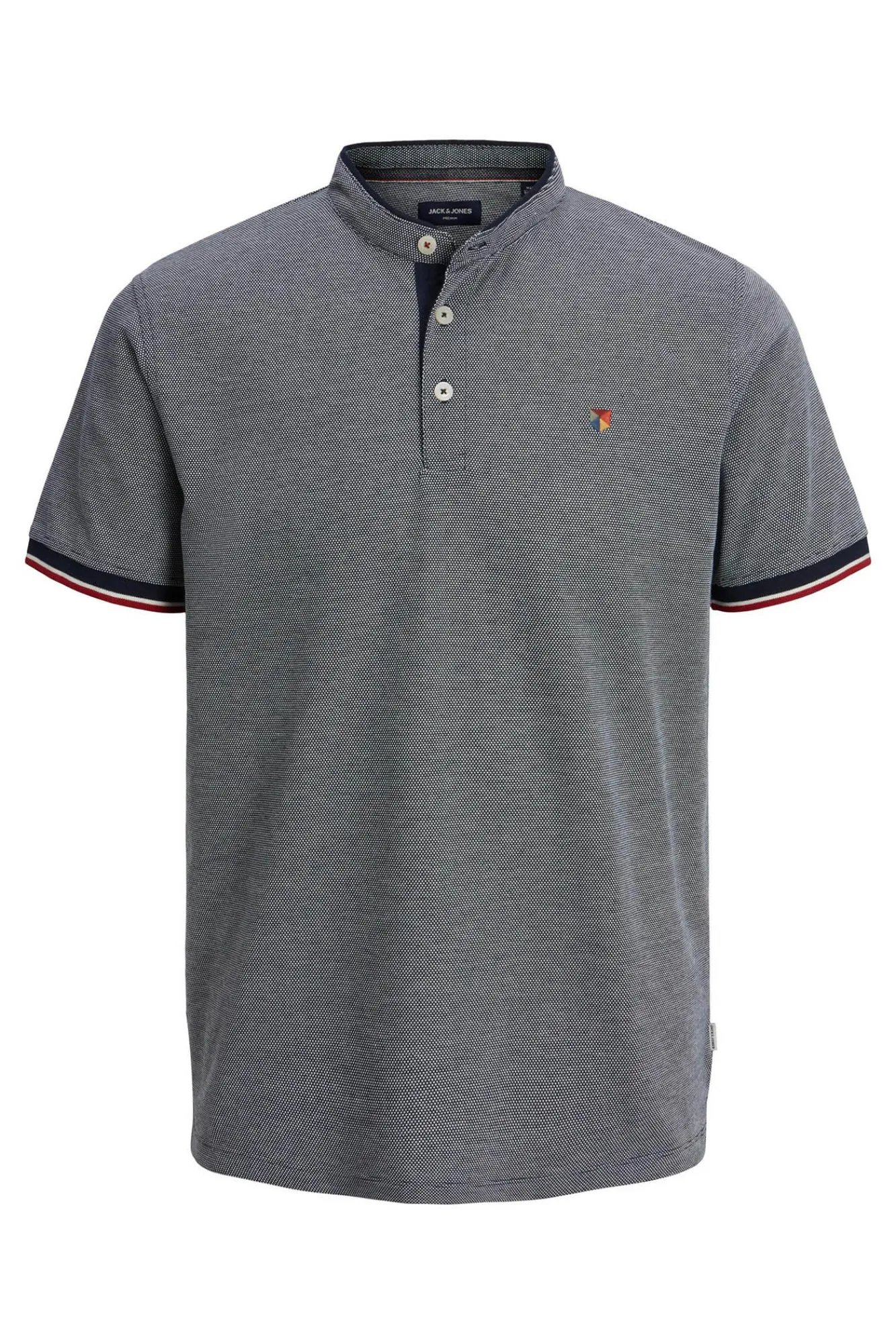 Jack & Jones Polo Cuello Mao Azul Medio Sale